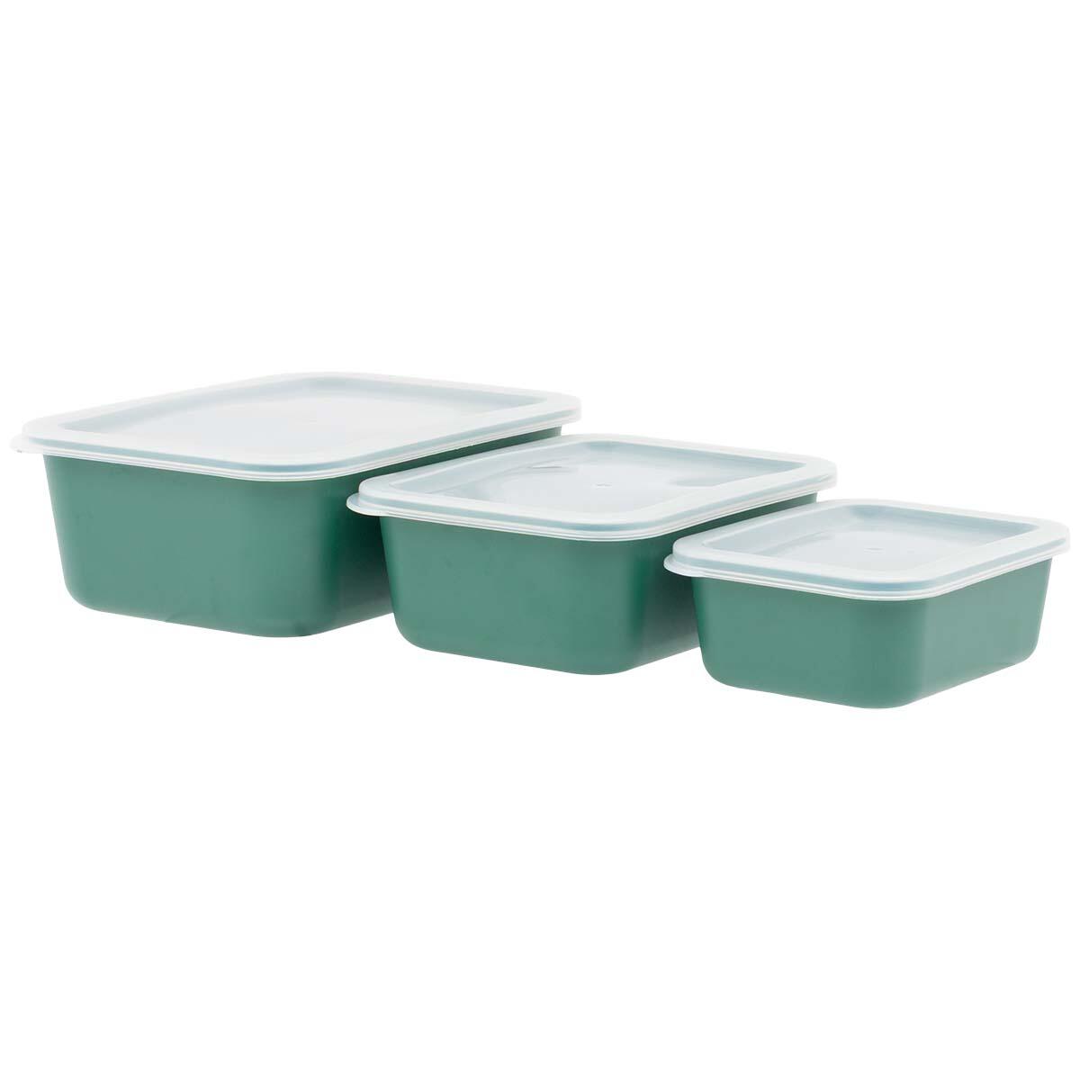 Boîtes de rangement - 3 Pièces - RPET - Vert 4/5