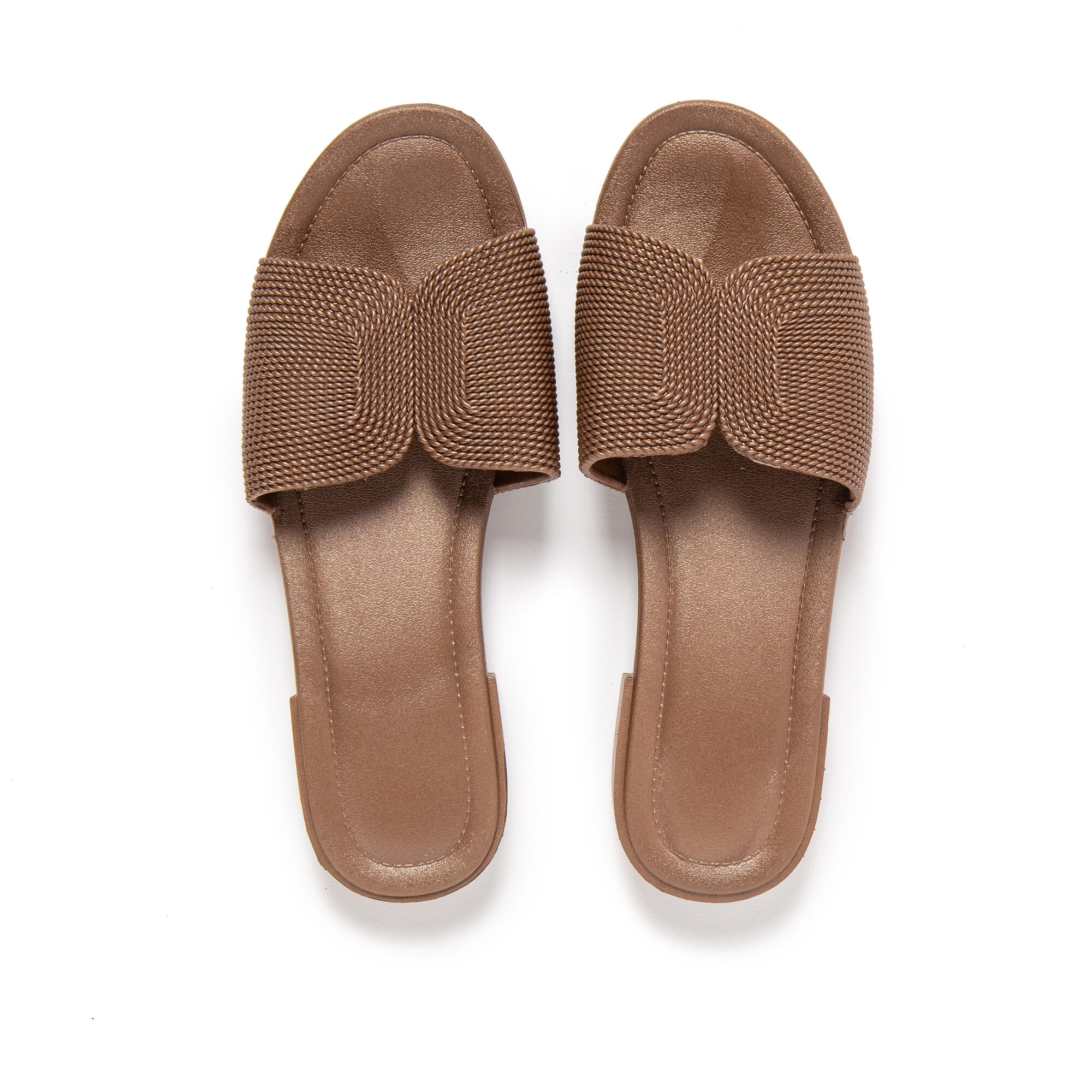 Sandales de plage femme BRASILERAS marron avec semelle gomme 6/7