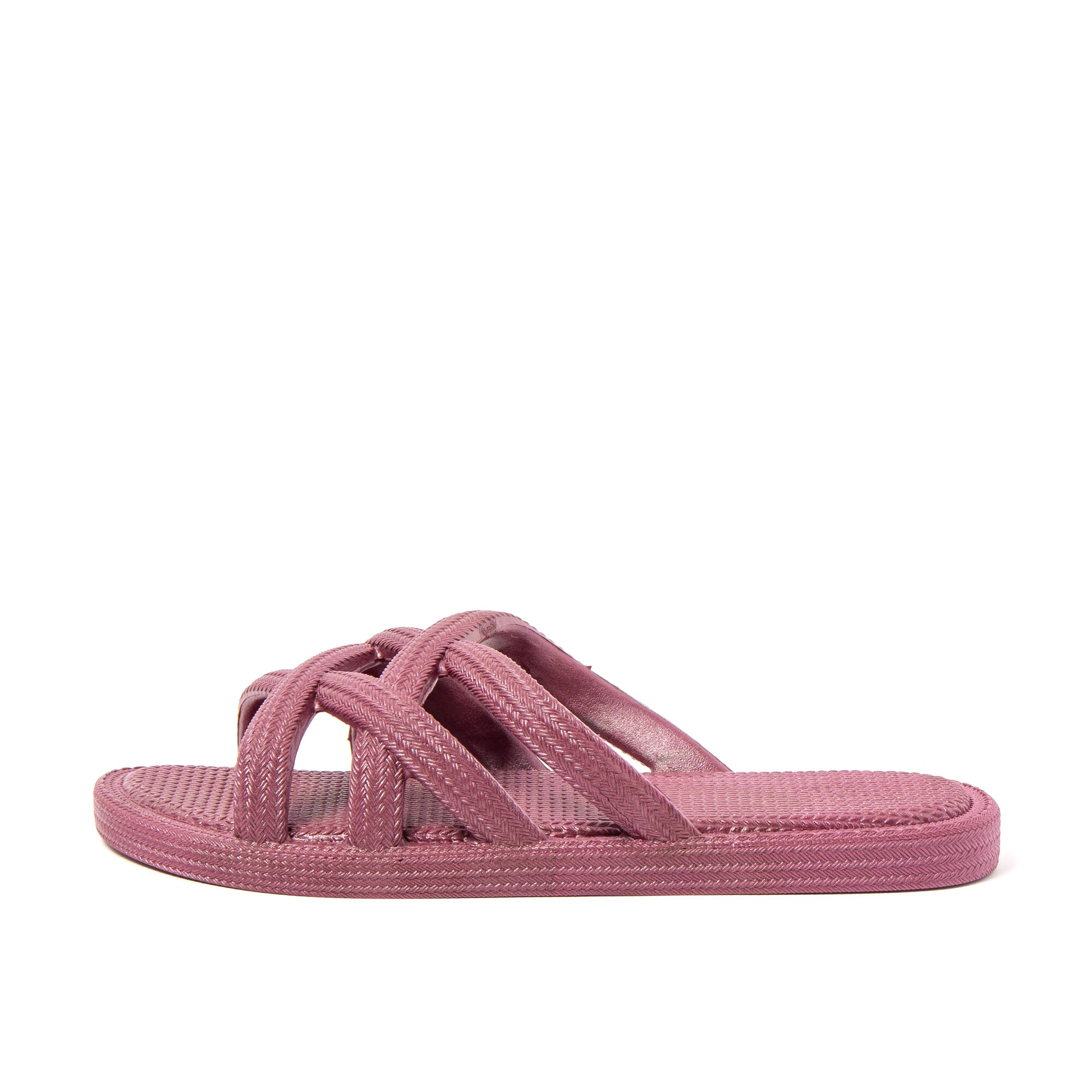 Sandali da spiaggia donna BRASILERAS bordeaux con suola gomma 4/7