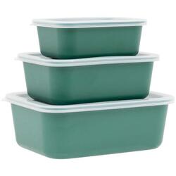 Bo-Camp - Boîtes de rangement - 3 Pièces - RPET - Vert