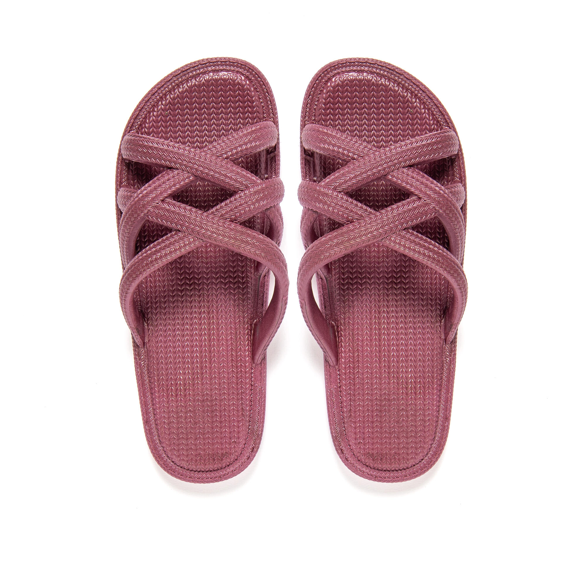 Sandali da spiaggia donna BRASILERAS bordeaux con suola gomma 6/7