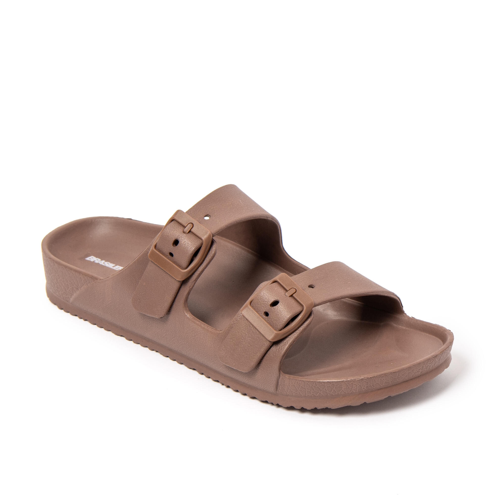 Sandali da spiaggia unisex BRASILERAS marroni con suola gomma 2/7
