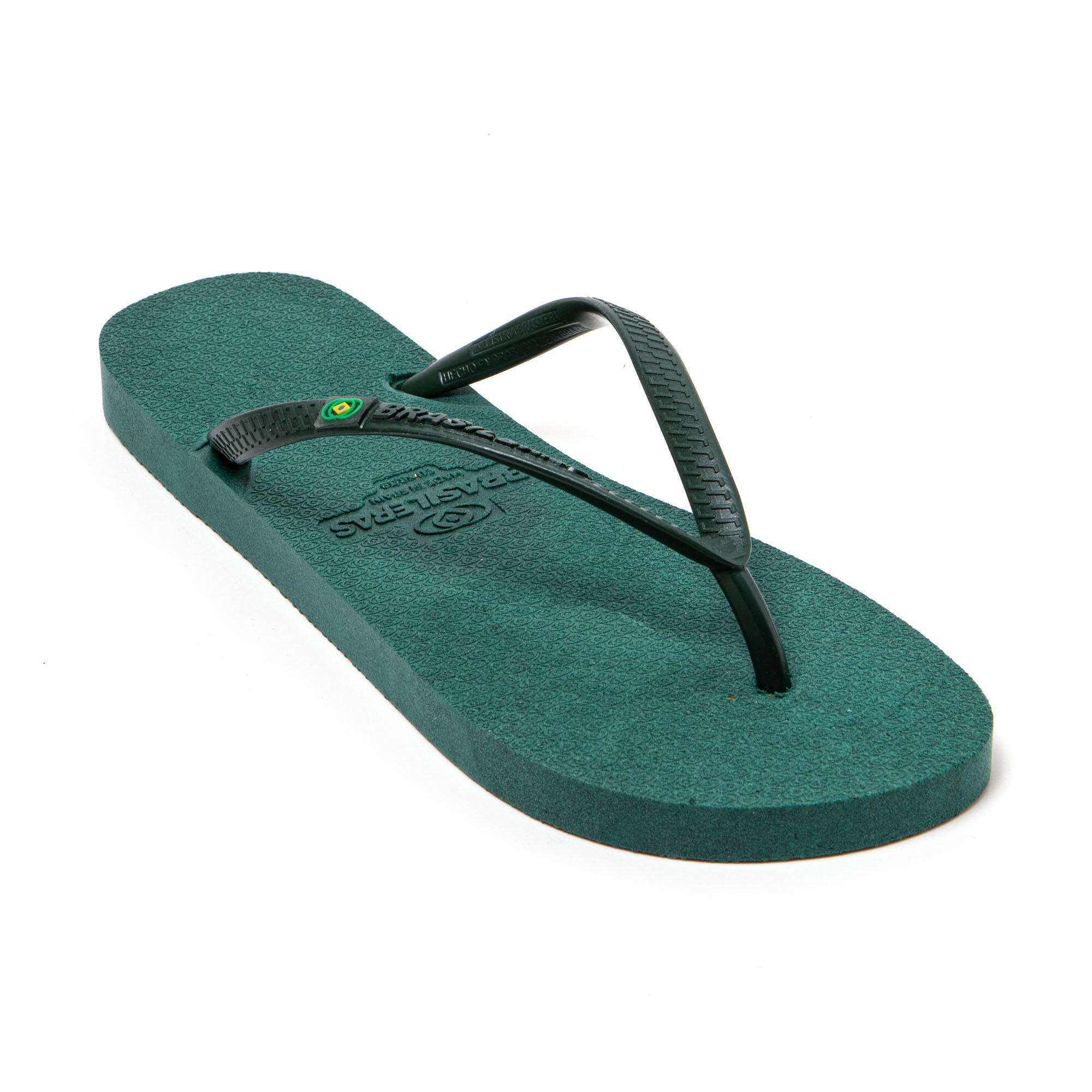 Chanclas playa mujer BRASILERAS Verde suela goma reciclada 2/7