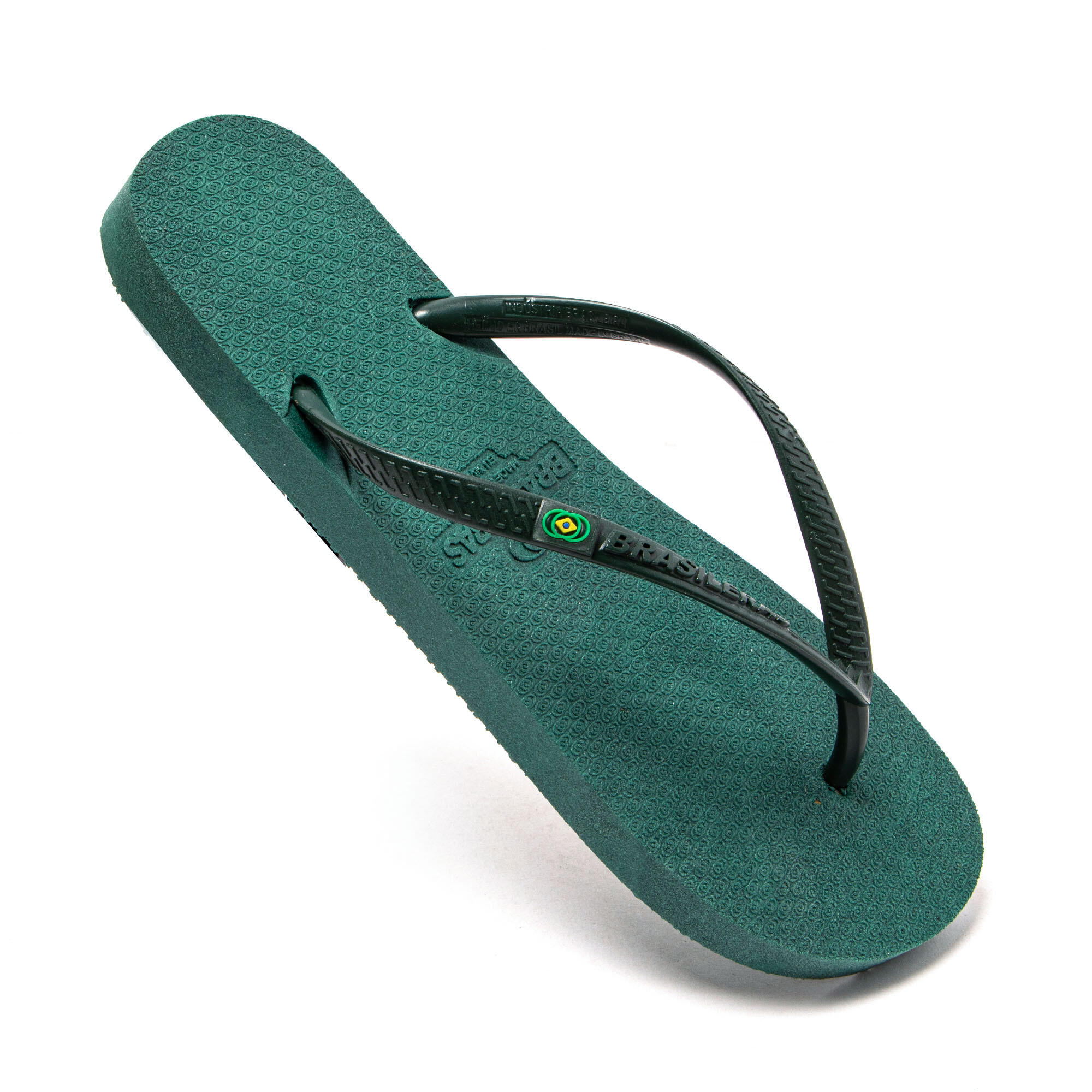 Chanclas playa mujer BRASILERAS Verde suela goma reciclada 7/7
