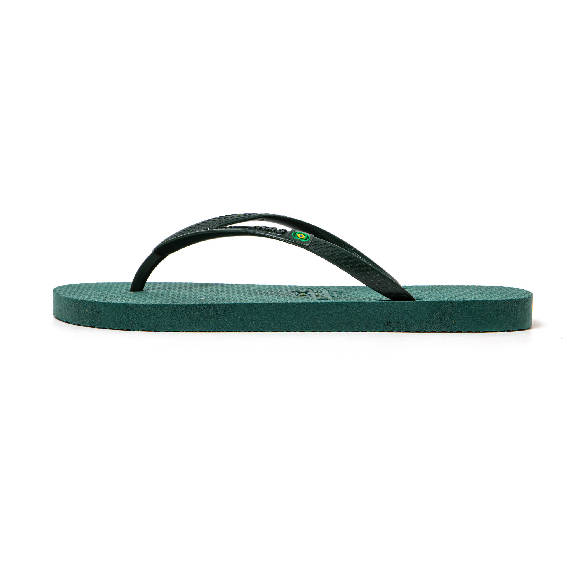 Chanclas playa mujer BRASILERAS Verde suela goma reciclada 4/7