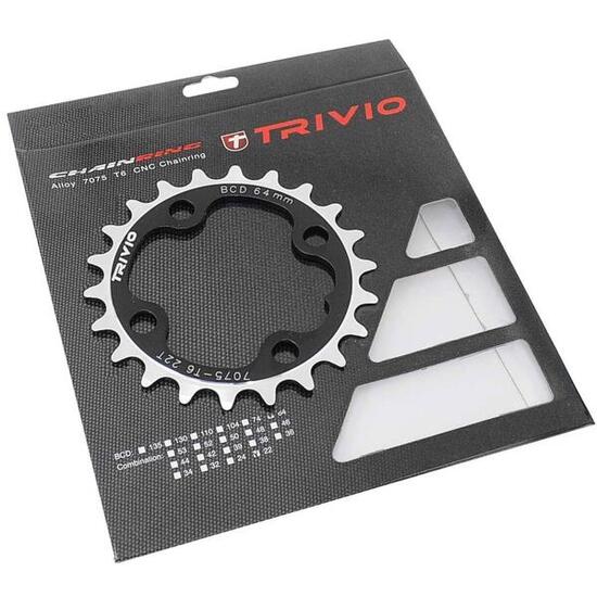 Trivio MTB Kettenblatt 22T BCD 64mm 4-Arm 9/10-fach
