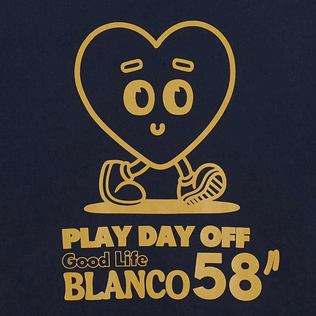 T-shirt girocollo in jersey di cotone con stampa blu navy sul retro 6/6