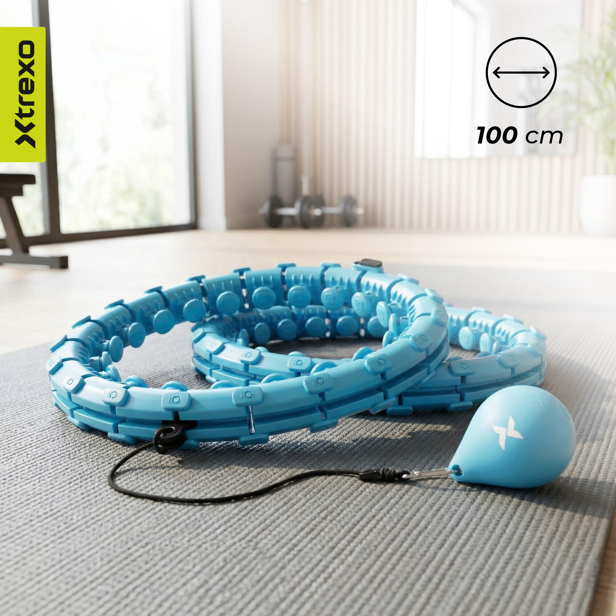 Hula hop z obciążeniem XTREXO TXO-B4Z036-GN 3/7