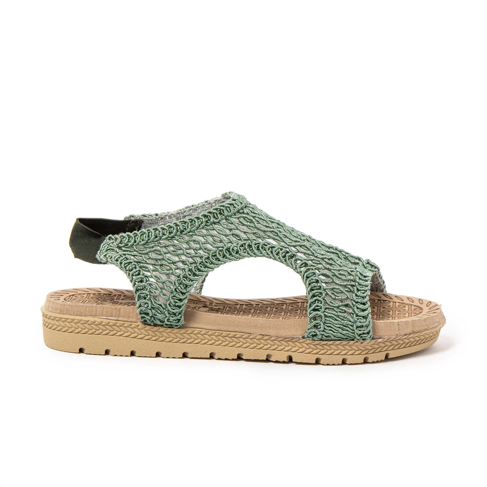 Sandales de plage femme BRASILERAS vertes avec semelle gomme 3/7