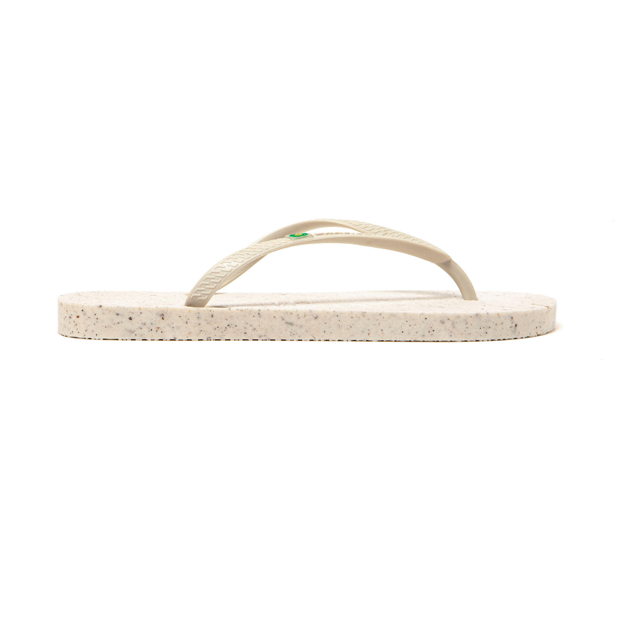 Chanclas playa mujer BRASILERAS Blanco suela goma reciclada 3/7