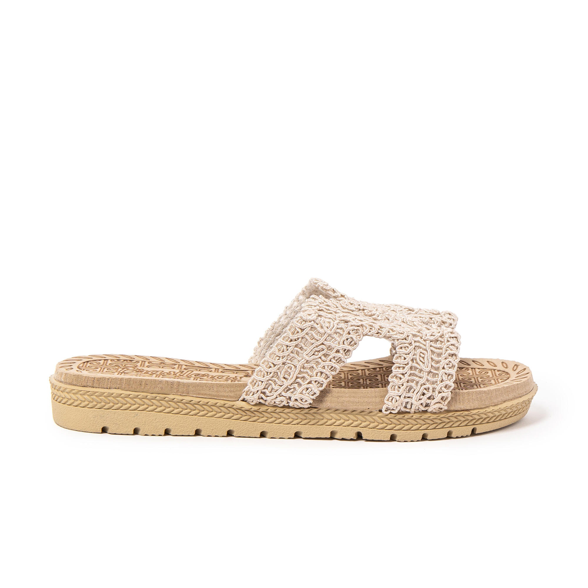 Sandali da spiaggia donna BRASILERAS beige con suola gomma 3/7
