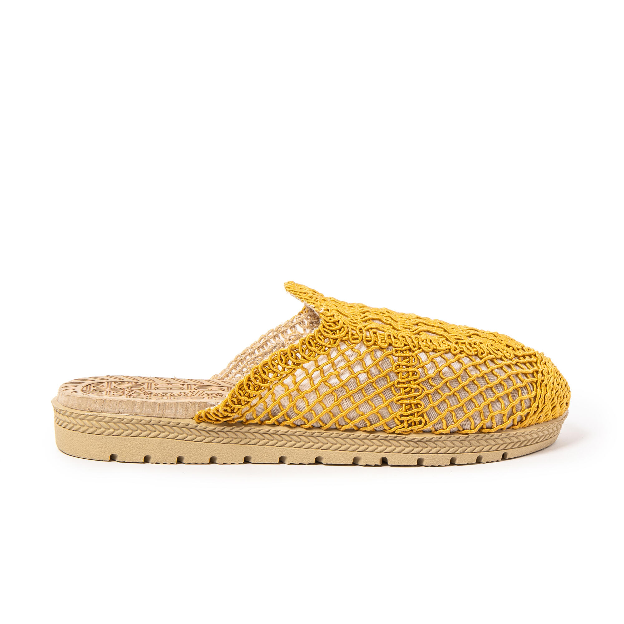 Sandales de plage femme BRASILERAS moutarde avec semelle gomme 3/7
