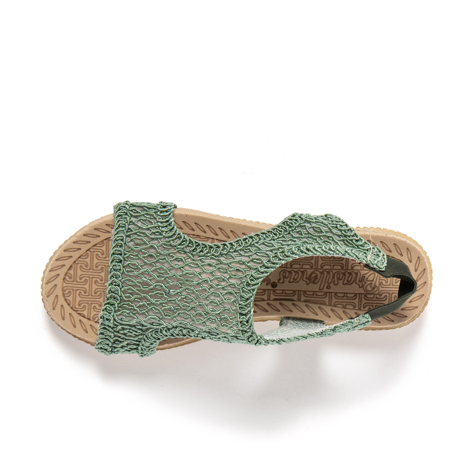 Sandales de plage femme BRASILERAS vertes avec semelle gomme 5/7