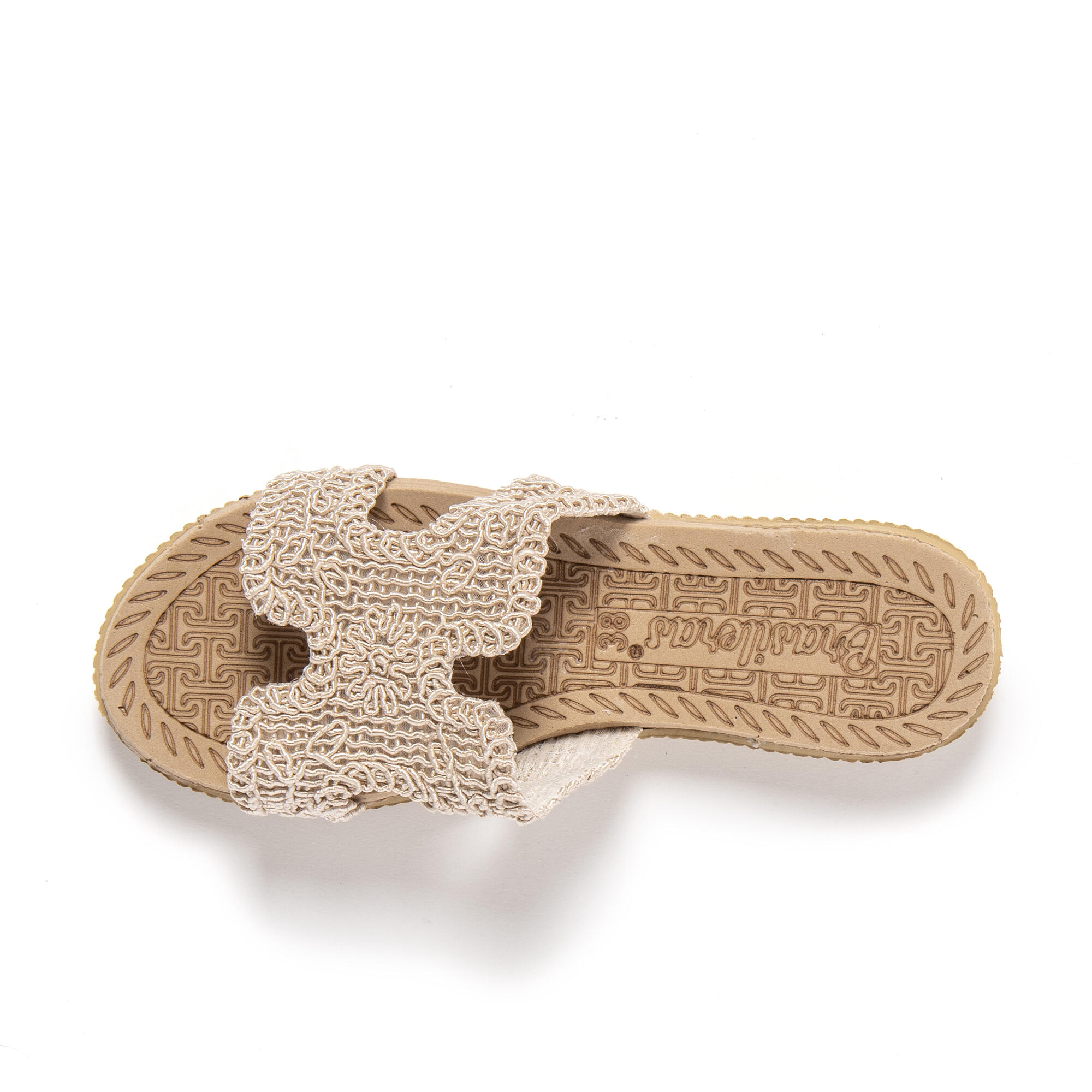 Sandali da spiaggia donna BRASILERAS beige con suola gomma 5/7