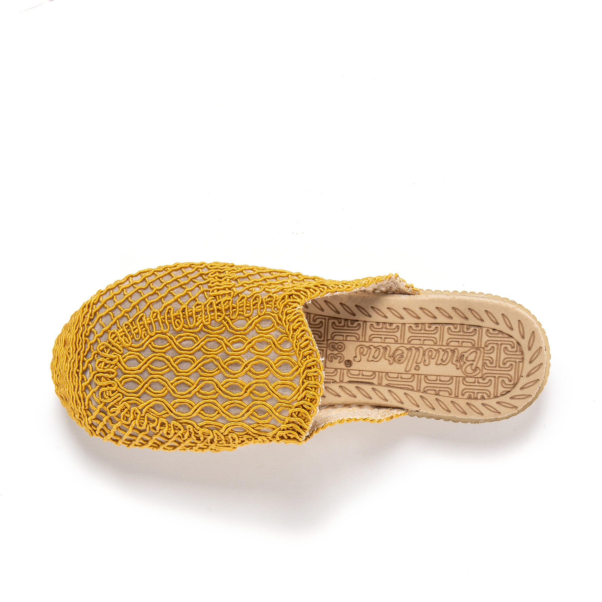 Sandales de plage femme BRASILERAS moutarde avec semelle gomme 5/7