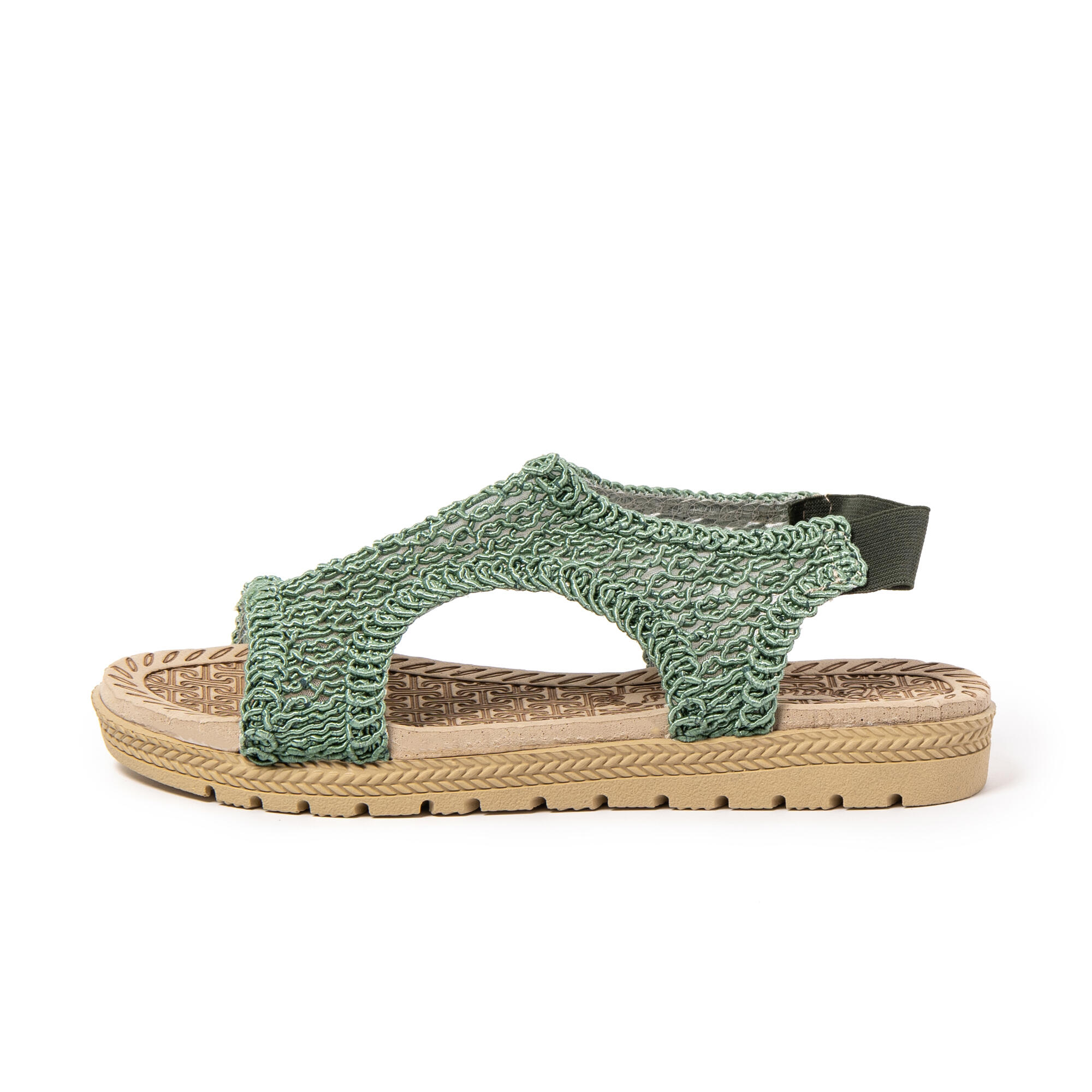 Sandales de plage femme BRASILERAS vertes avec semelle gomme 4/7