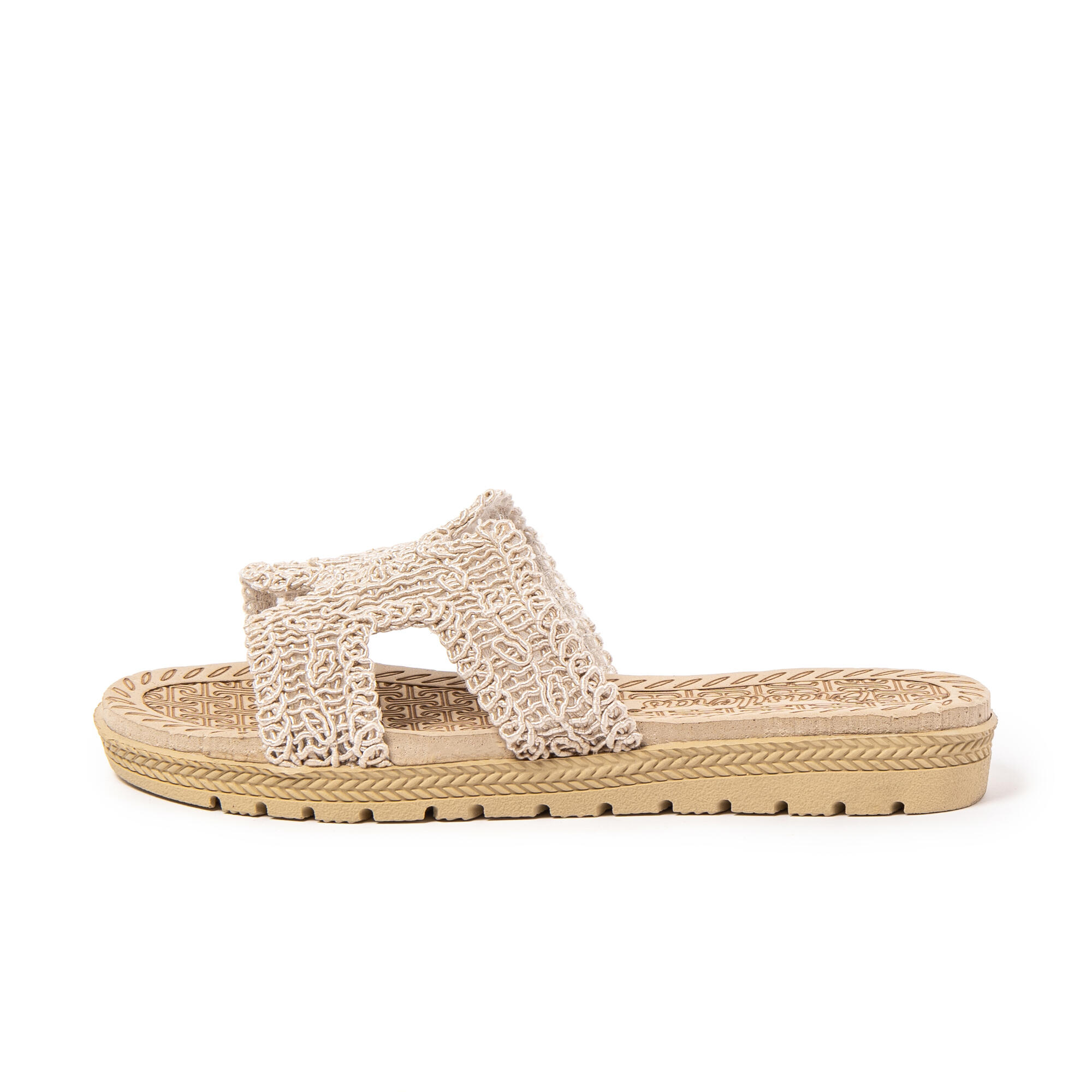 Sandali da spiaggia donna BRASILERAS beige con suola gomma 4/7