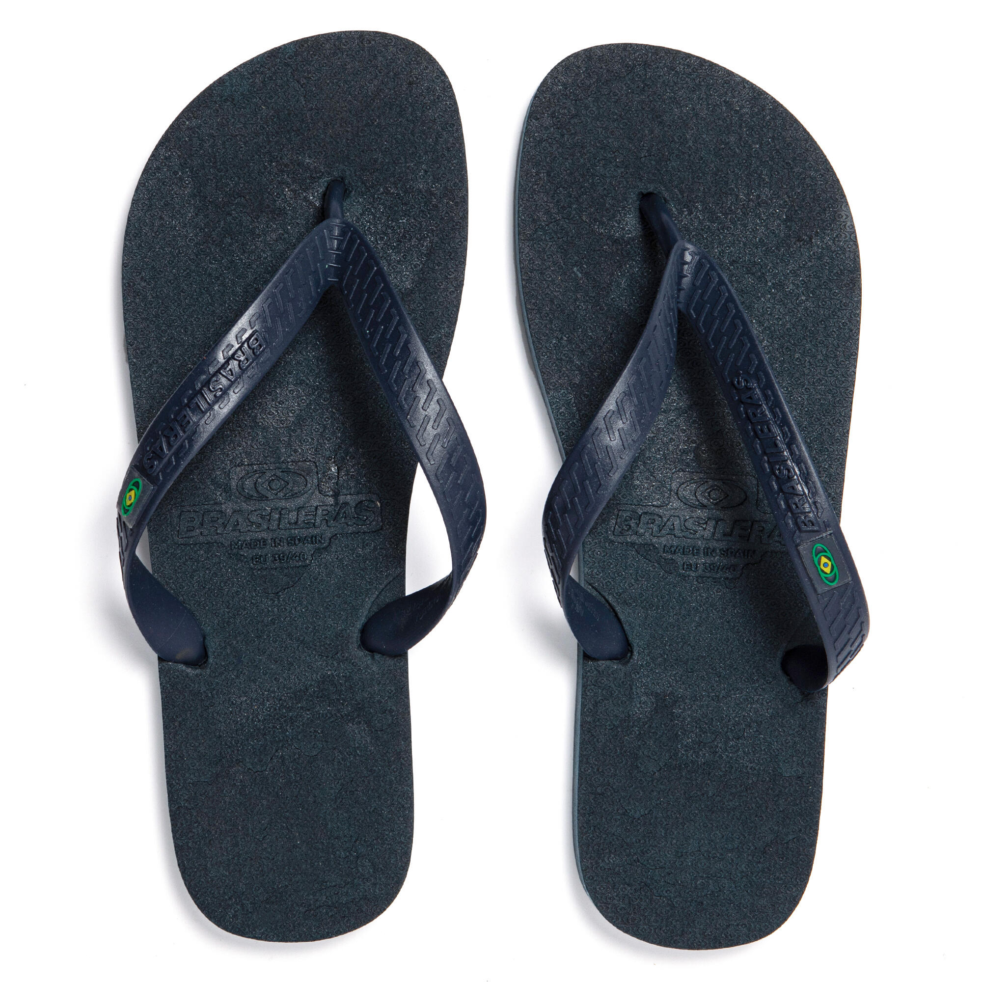 Chanclas playa hombre BRASILERAS Azul suela goma reciclada 6/7