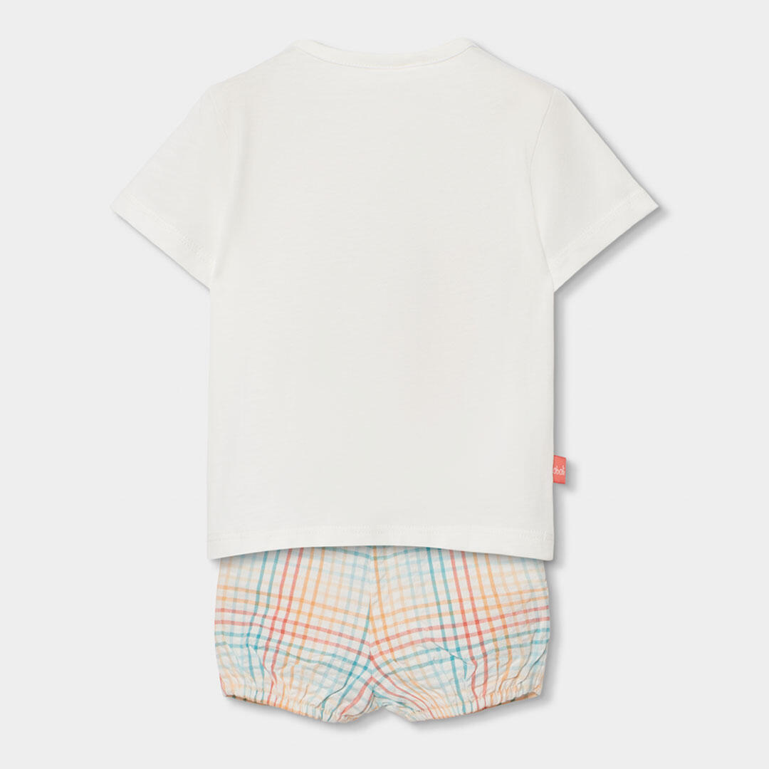 Conjuntos de verano de gimnasia bebé niño boboli blanco 2/7