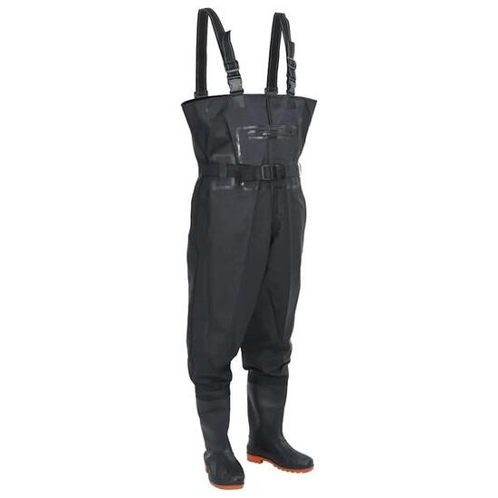 VidaXL cuissardes avec bottes intégrées et ceinture taille 45 noir