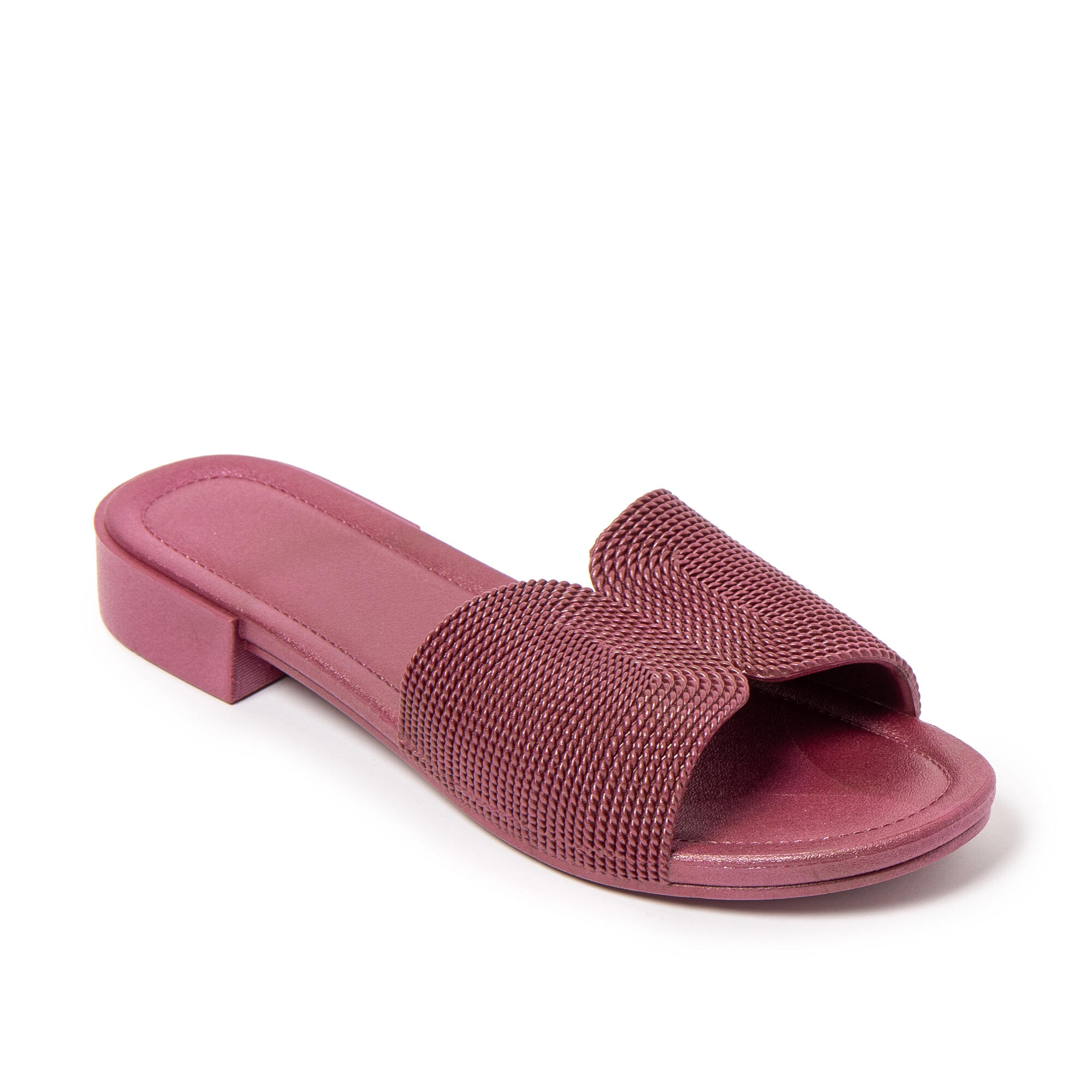 Sandales de plage femme BRASILERAS bordeaux avec semelle gomme 2/7