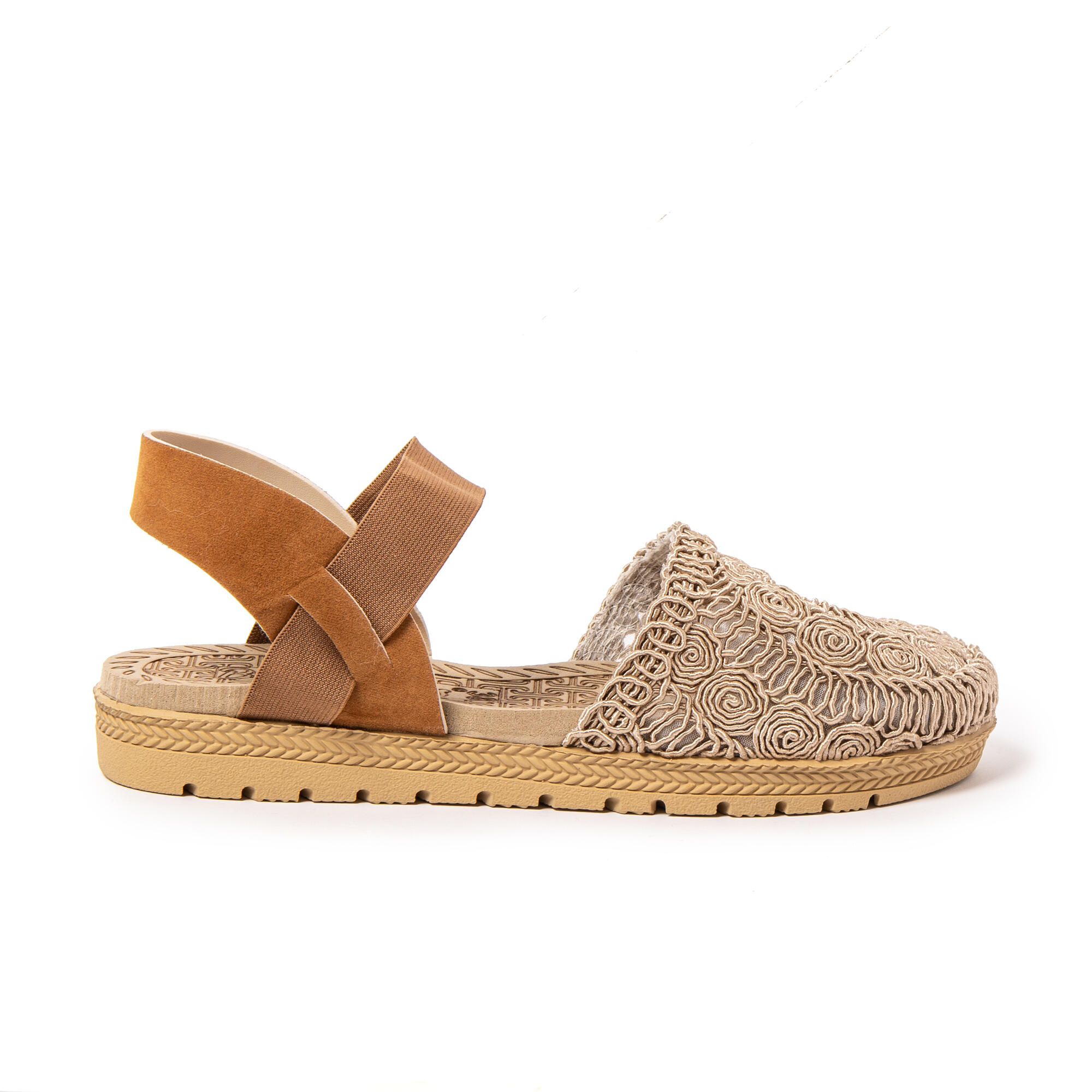 Sandales de plage femme BRASILERAS marron avec semelle gomme 3/7