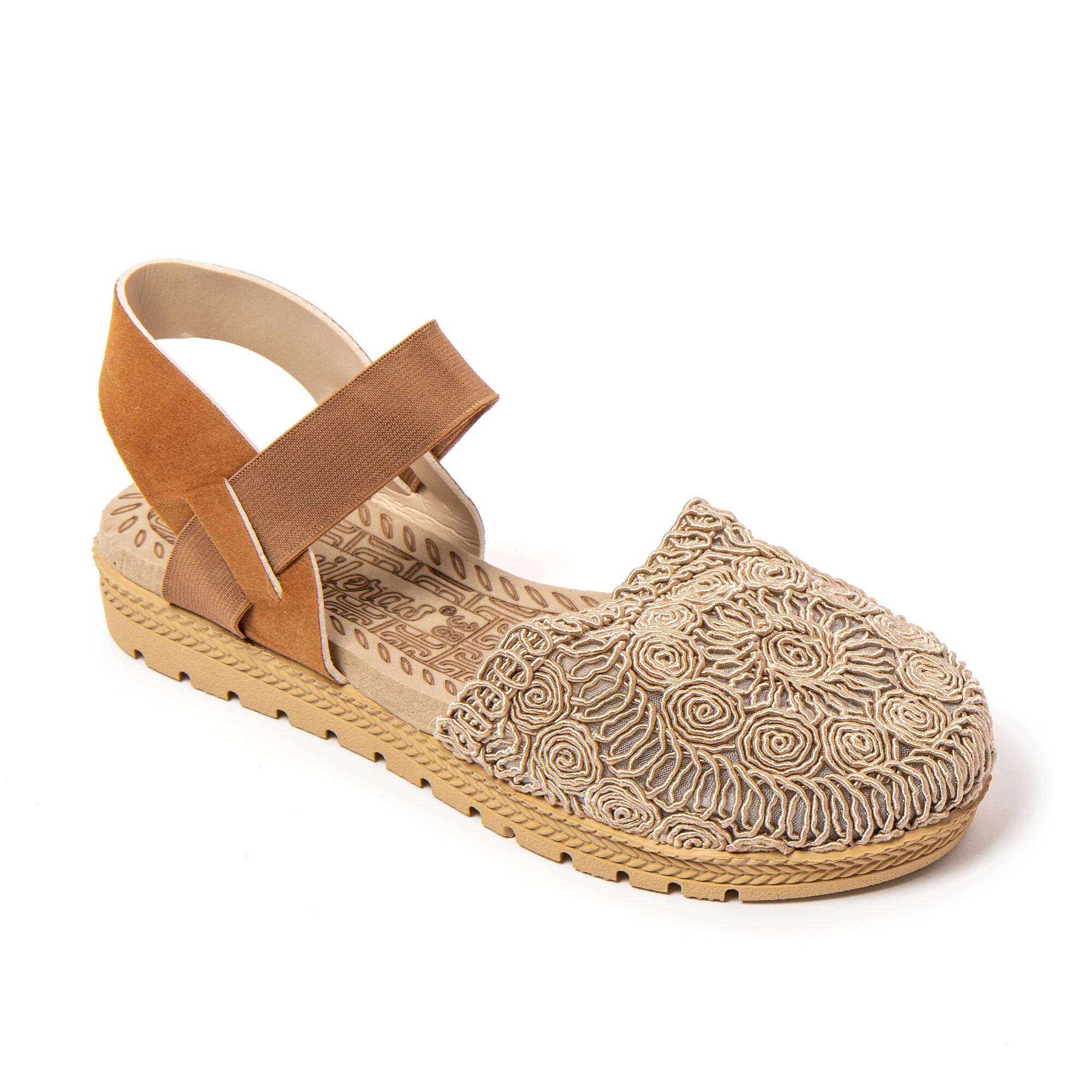 Sandales de plage femme BRASILERAS marron avec semelle gomme 2/7