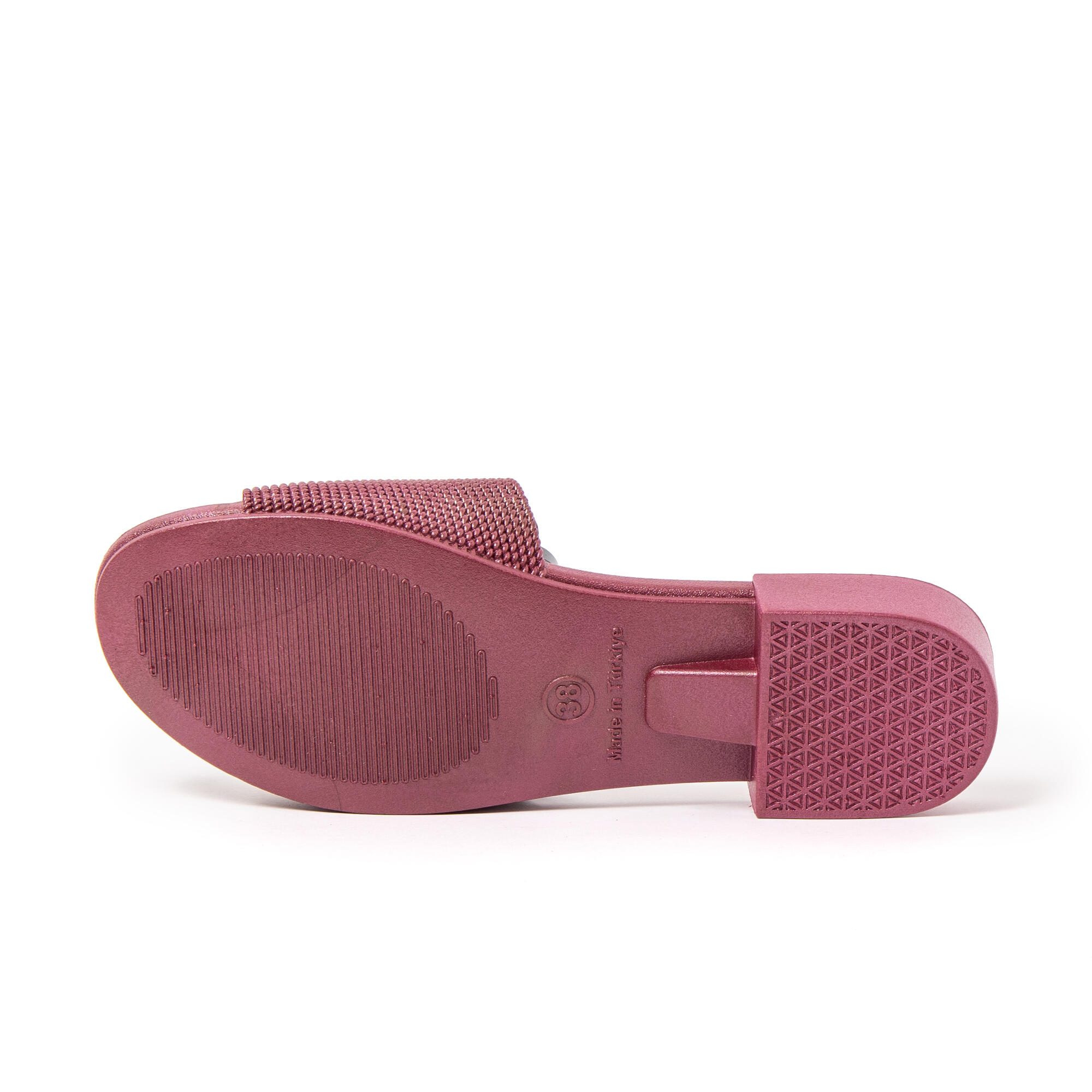 Sandales de plage femme BRASILERAS bordeaux avec semelle gomme 7/7
