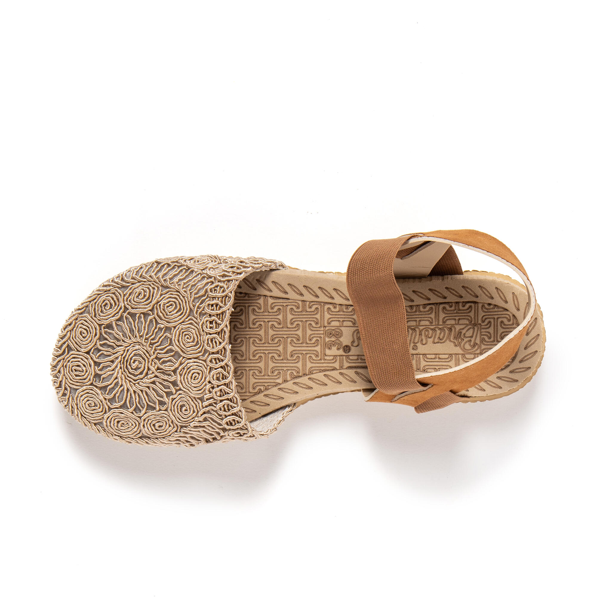 Sandales de plage femme BRASILERAS marron avec semelle gomme 5/7