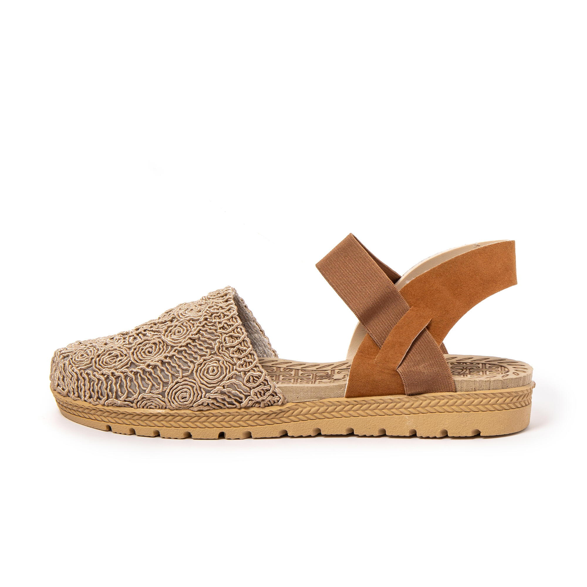 Sandales de plage femme BRASILERAS marron avec semelle gomme 4/7