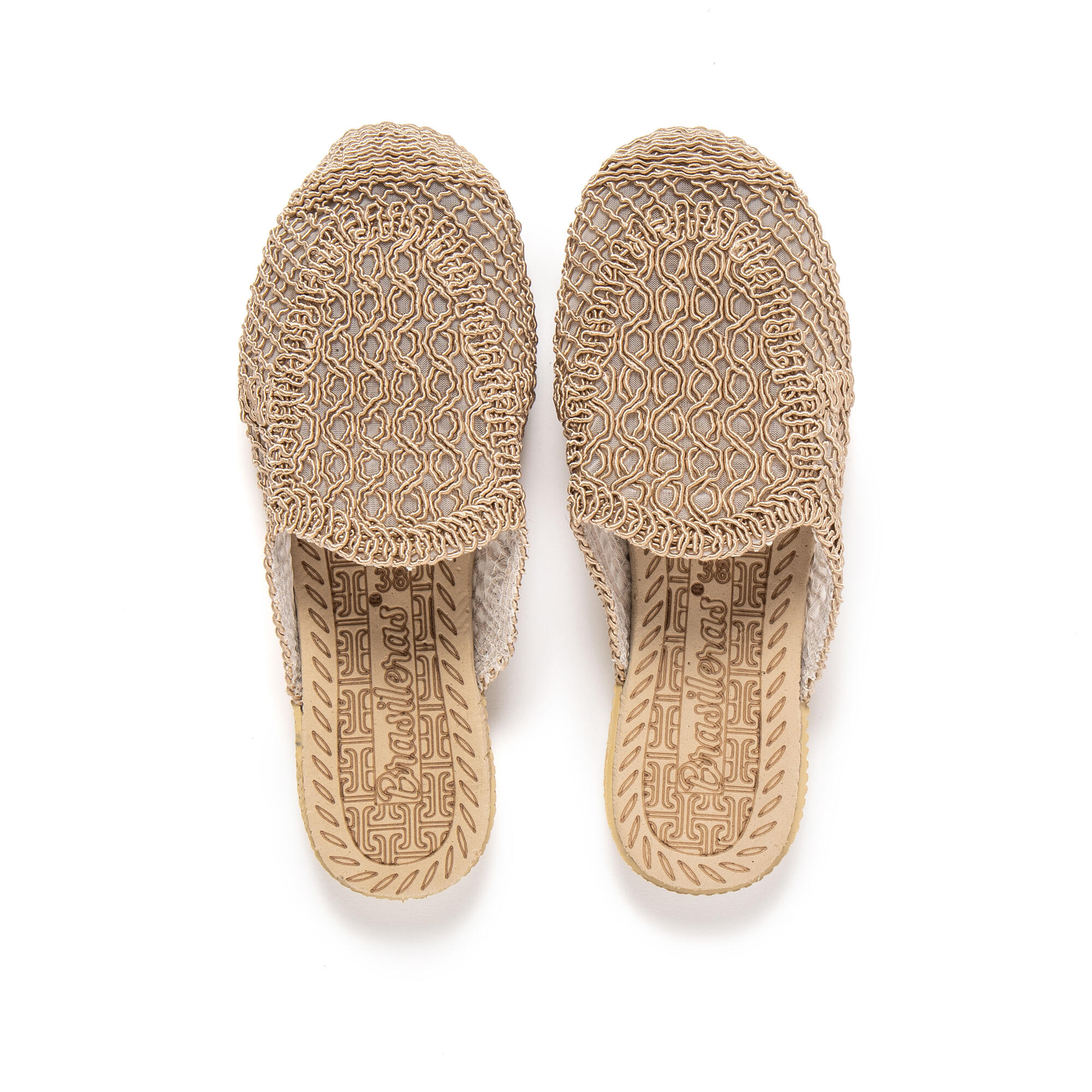Sandales de plage femme BRASILERAS marron avec semelle gomme 6/7