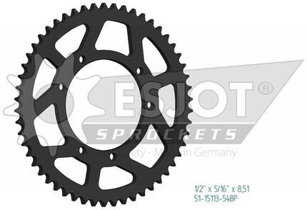 ESJOT Kettenblatt 428 58 Zähne Aluminium schwarz