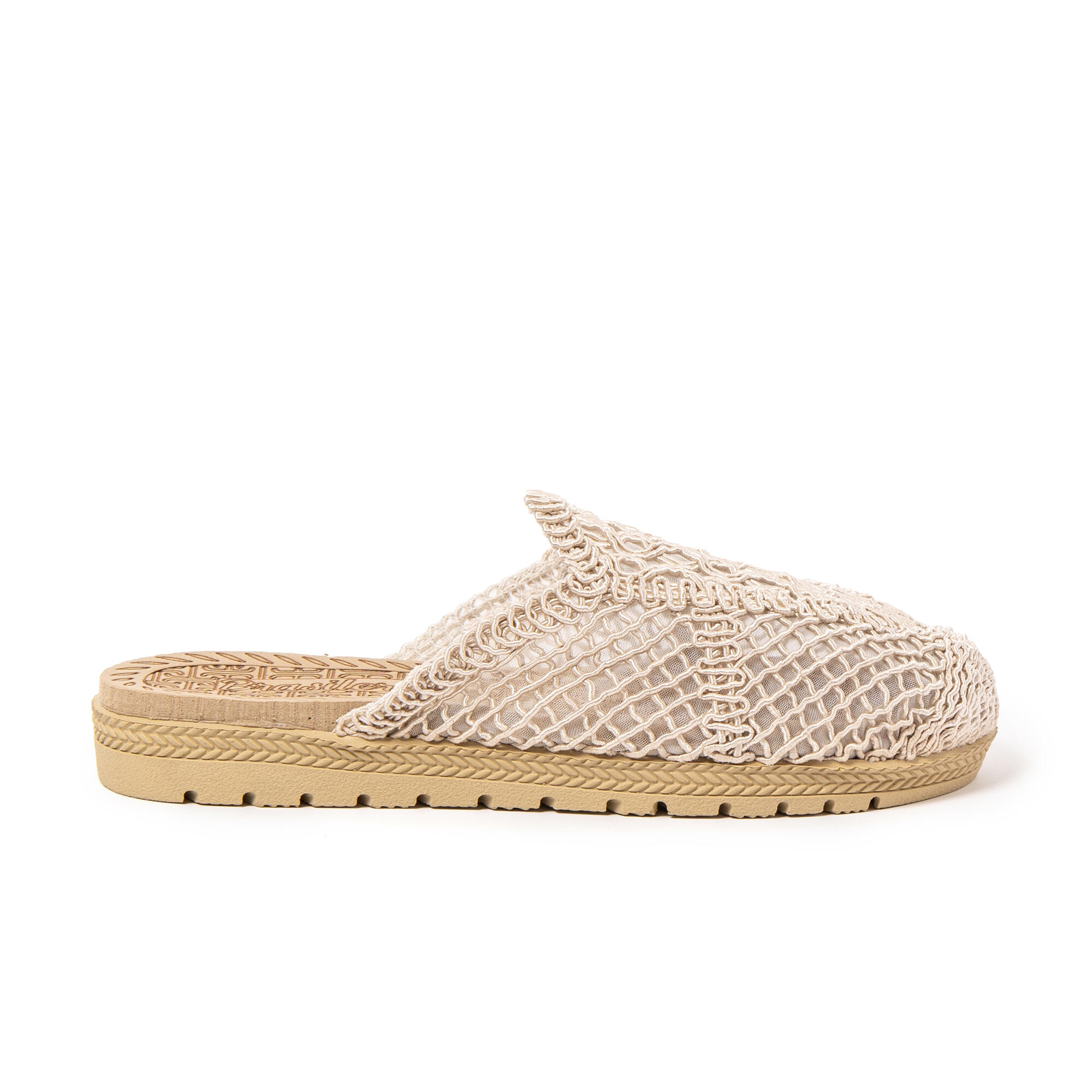 Sandali da spiaggia donna BRASILERAS beige con suola gomma 3/7