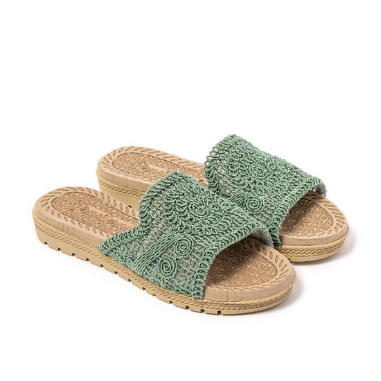Sandalen Damen Brasileras Schwarz mit Gummisohle