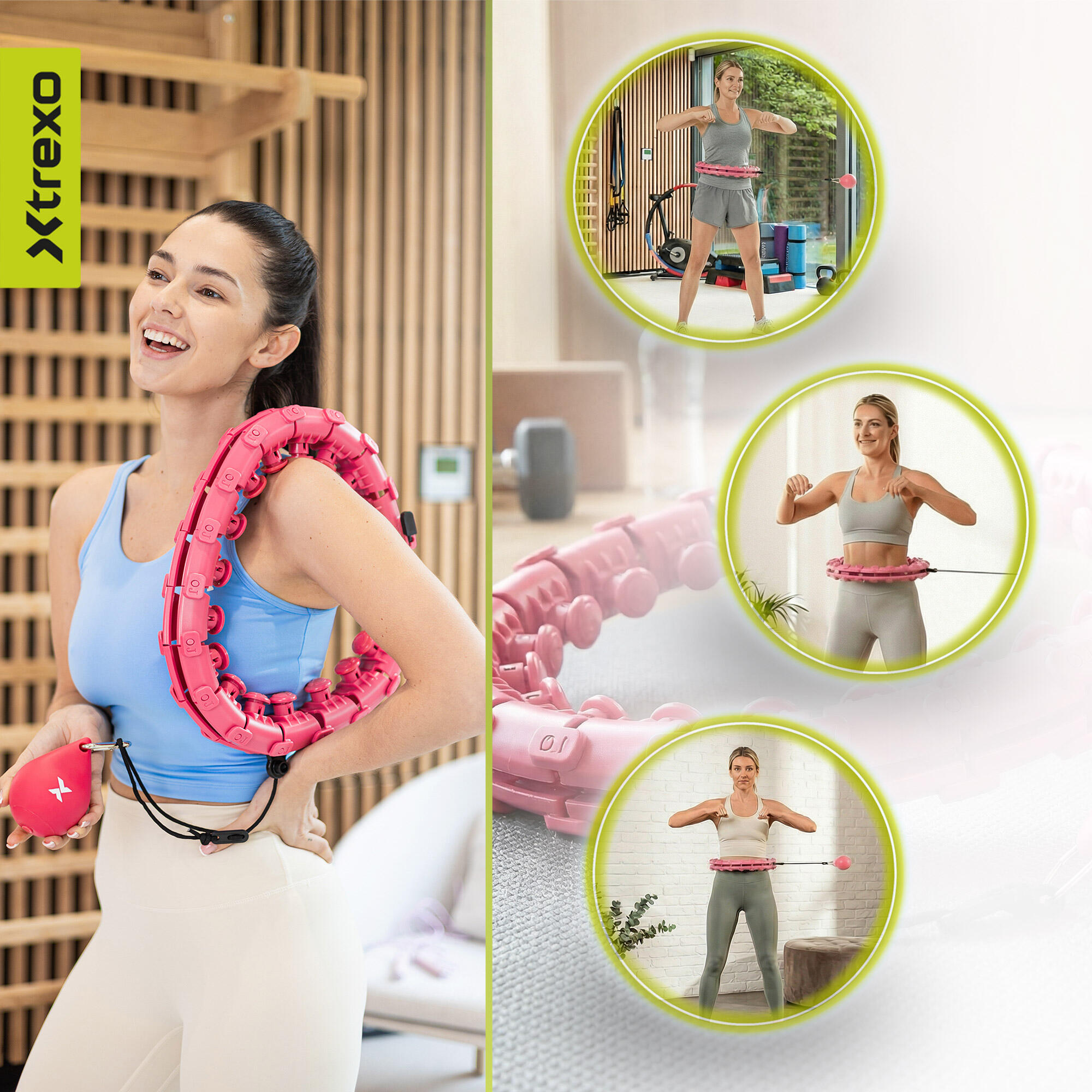 Hula hop z obciążeniem XTREXO TXO-B4Z036-PK 5/7