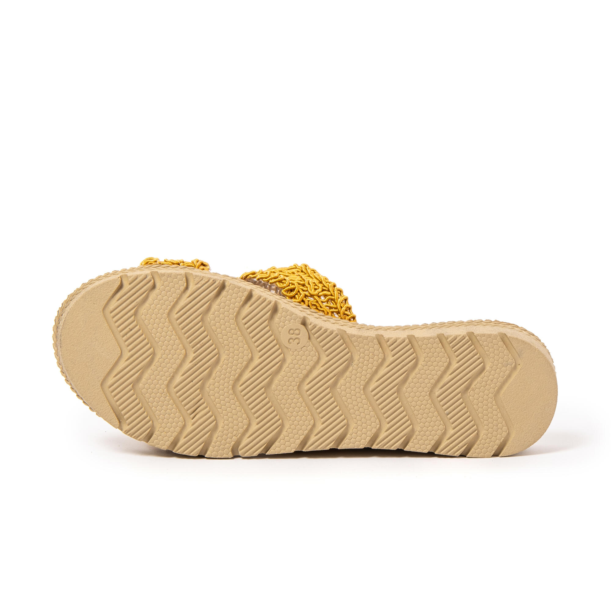 Sandales de plage femme BRASILERAS moutarde avec semelle gomme 7/7