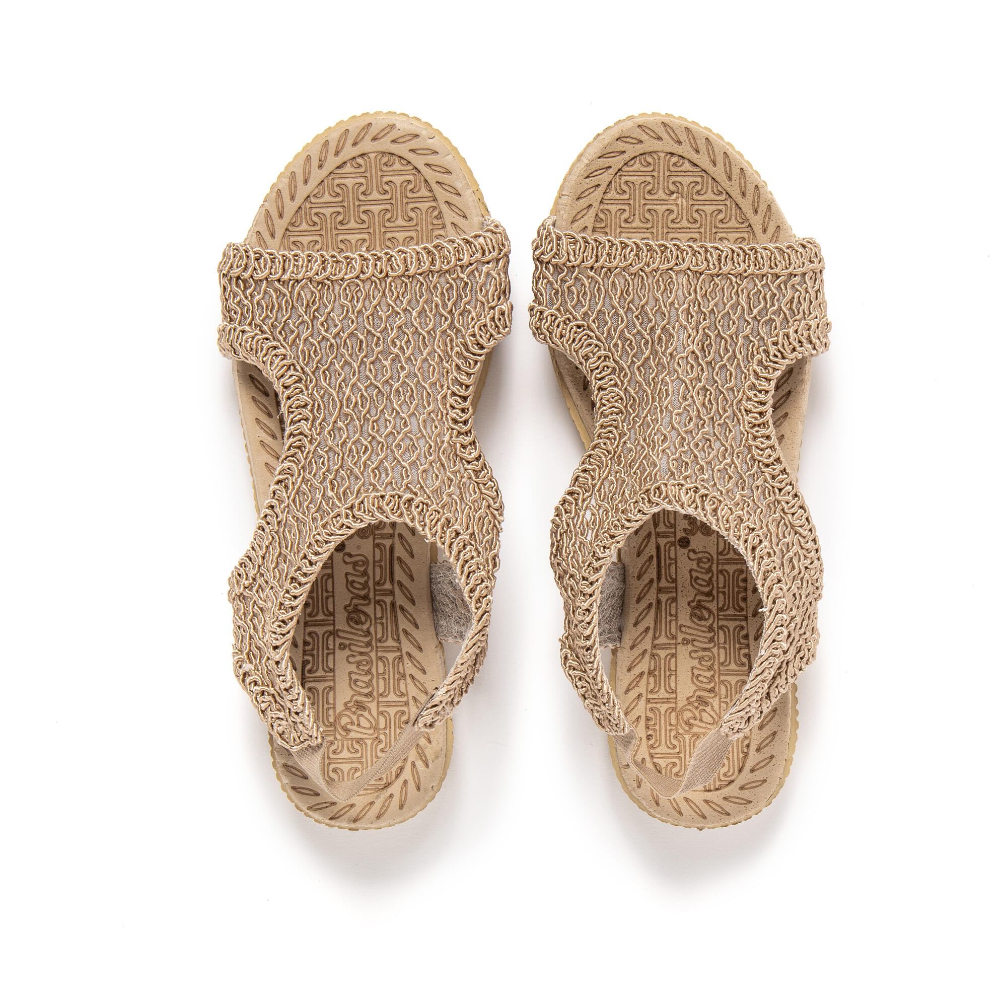 Sandales de plage femme BRASILERAS marron avec semelle gomme 6/7