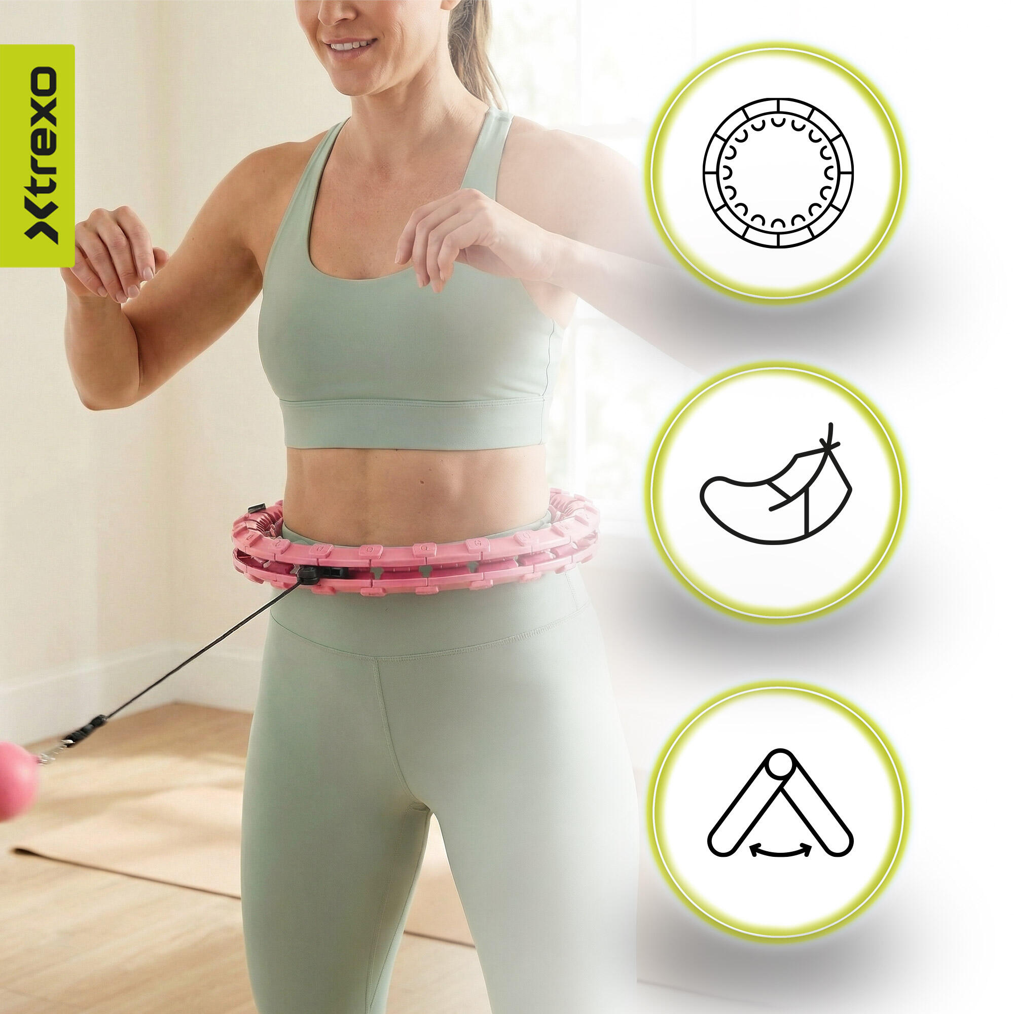 Hula hop z obciążeniem XTREXO TXO-B4Z036-PK 6/7