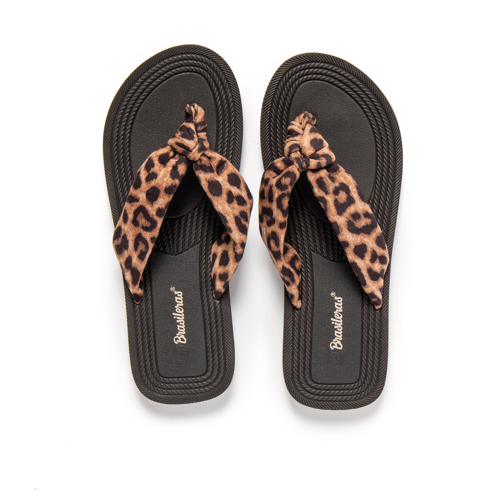 Chanclas playa mujer BRASILERAS negro suela goma 6/7