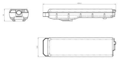 E-bike vision 720wh bagagedrageraccu voor bosch active/performance (36v, 20ah)