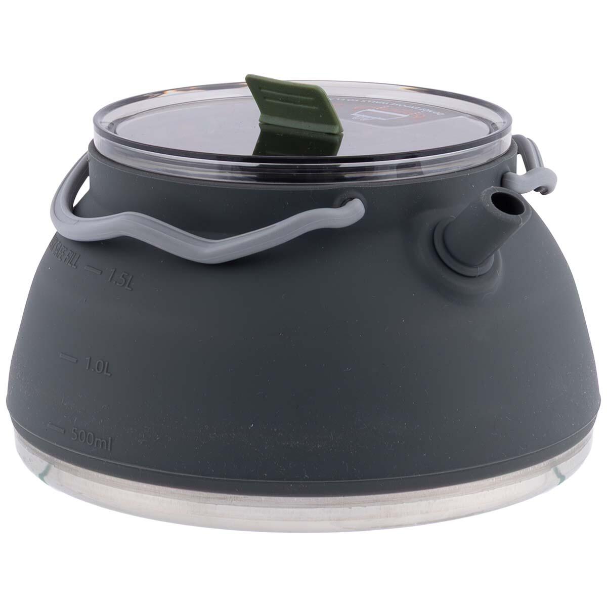 Vert - Bouilloire pliable en Silicone, pour le Camping, le thé, le café, eau bouillante