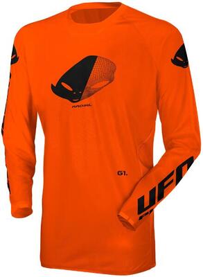 Ufo plast mx radial heren jersey lange mouw neonoranje l