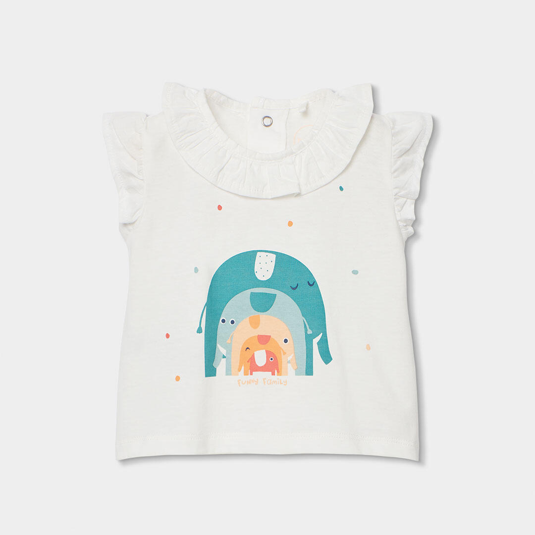 Conjuntos de verano de gimnasia bebé niña boboli blanco 3/7