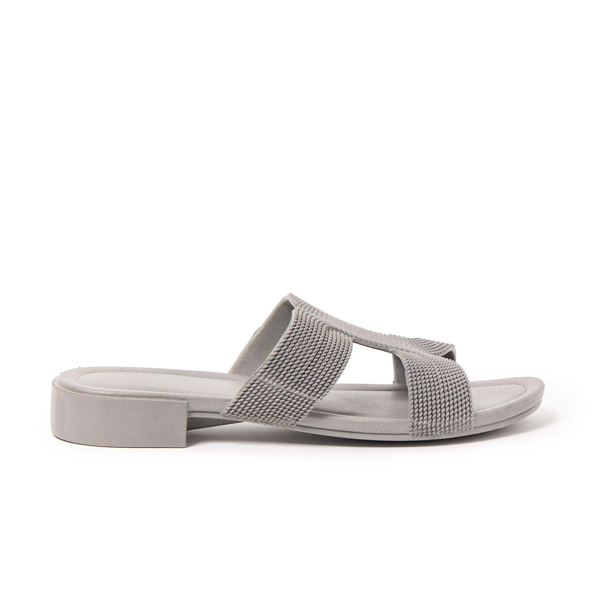 Sandales de plage femme BRASILERAS grises avec semelle gomme 3/7