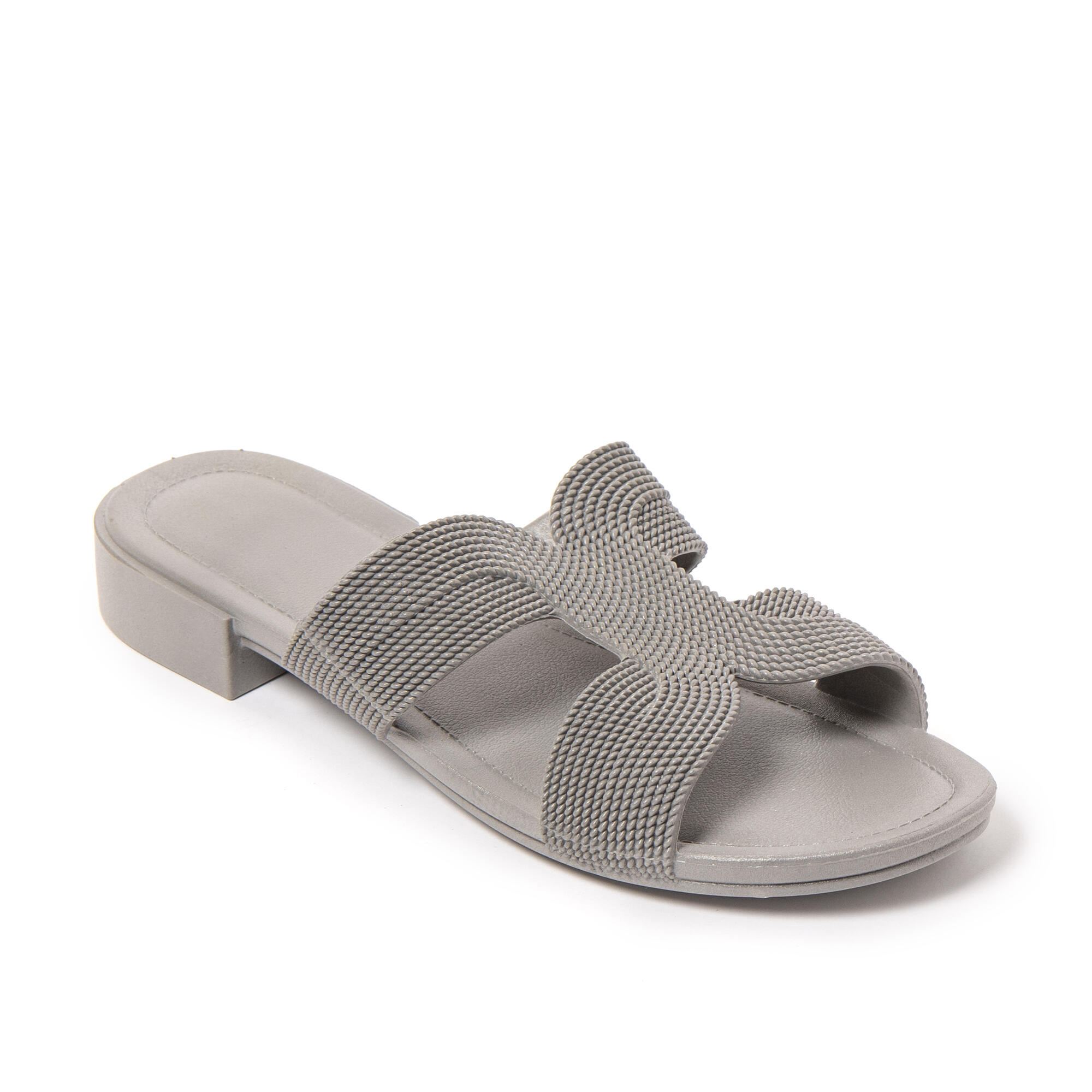Sandales de plage femme BRASILERAS grises avec semelle gomme 2/7