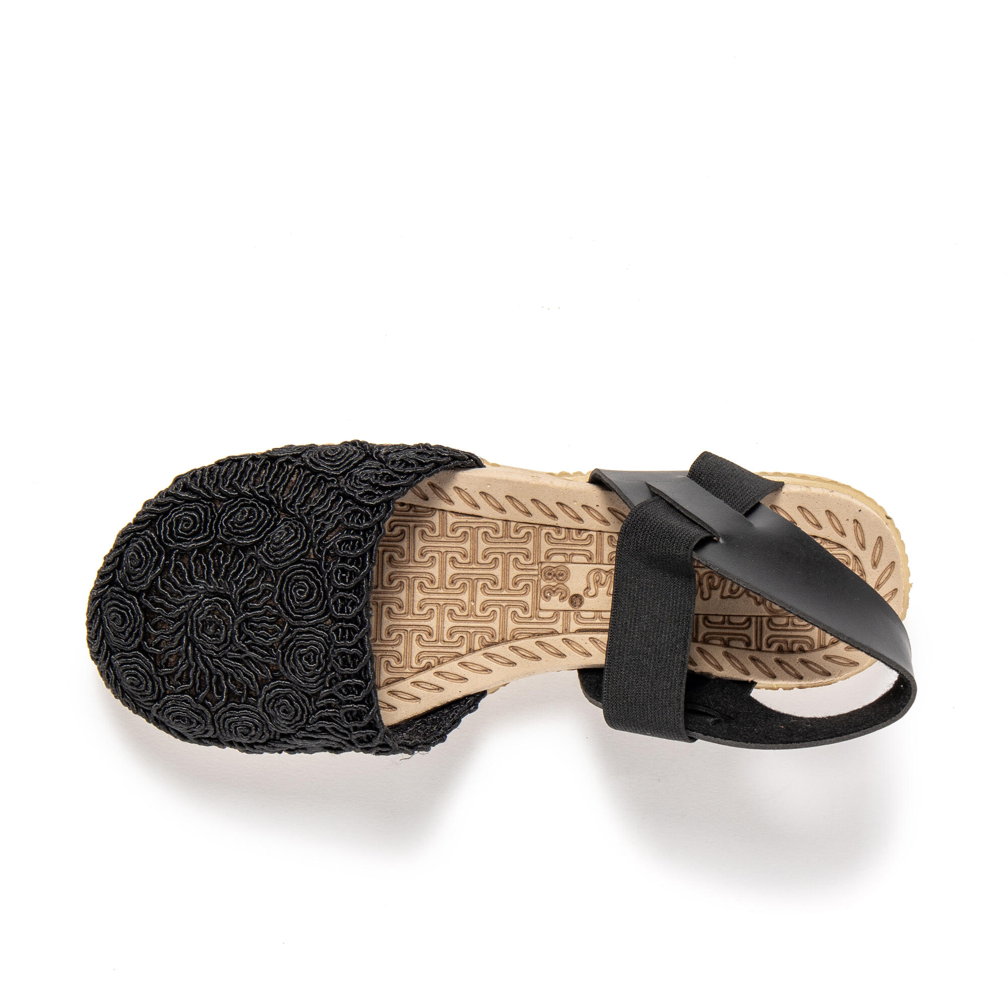 Sandales de plage femme BRASILERAS noires avec semelle gomme 5/7