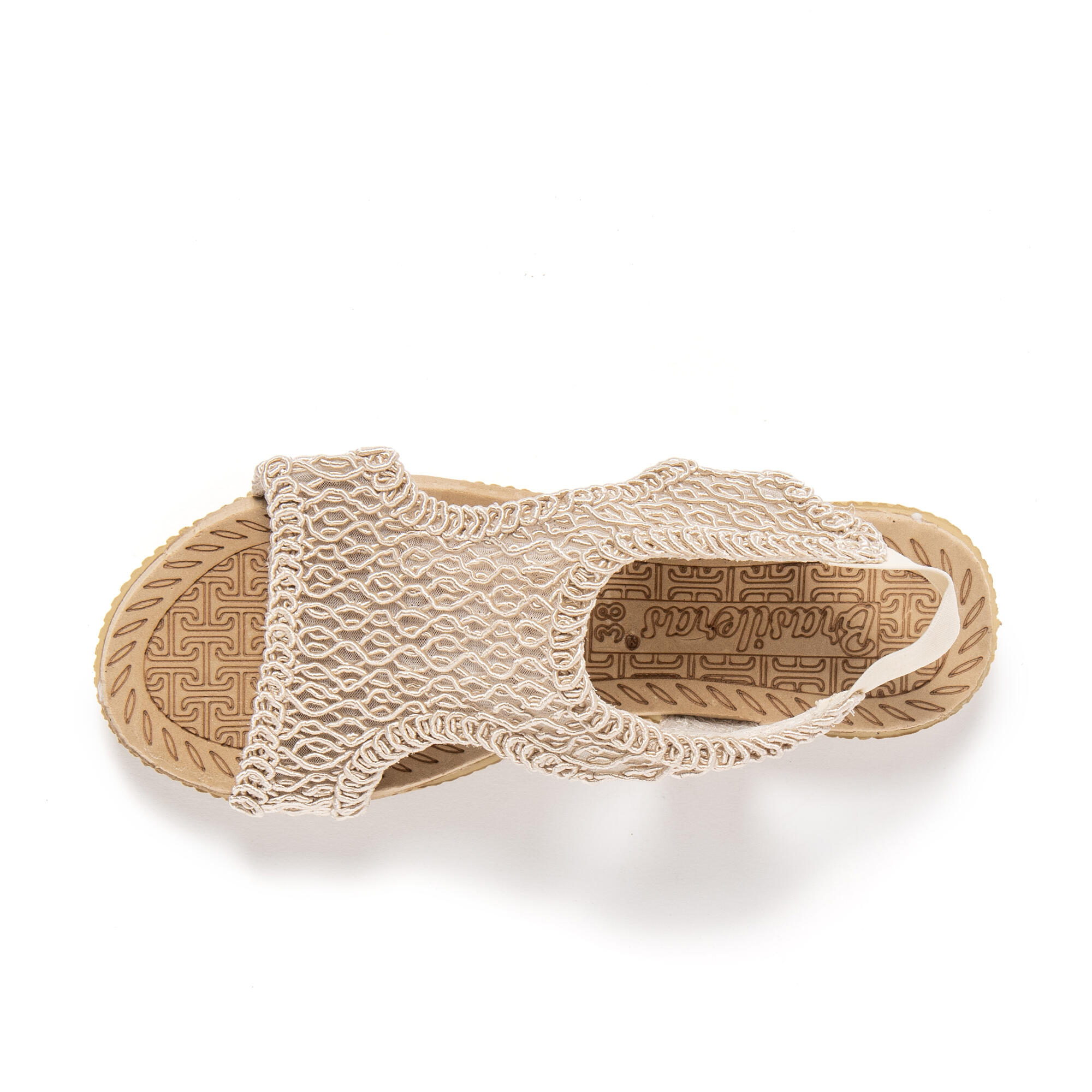 Sandales de plage femme BRASILERAS beige avec semelle gomme 5/7