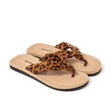 Damen-Strand-Zehentrenner BRASILERAS braun mit mit Gummisohle