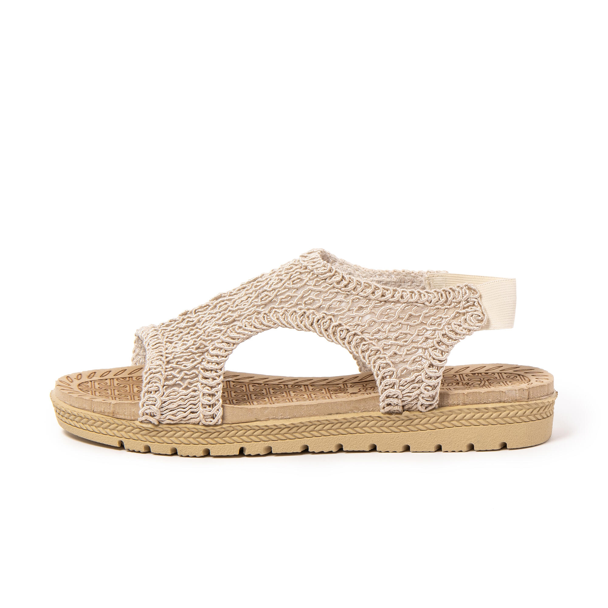 Sandales de plage femme BRASILERAS beige avec semelle gomme 4/7