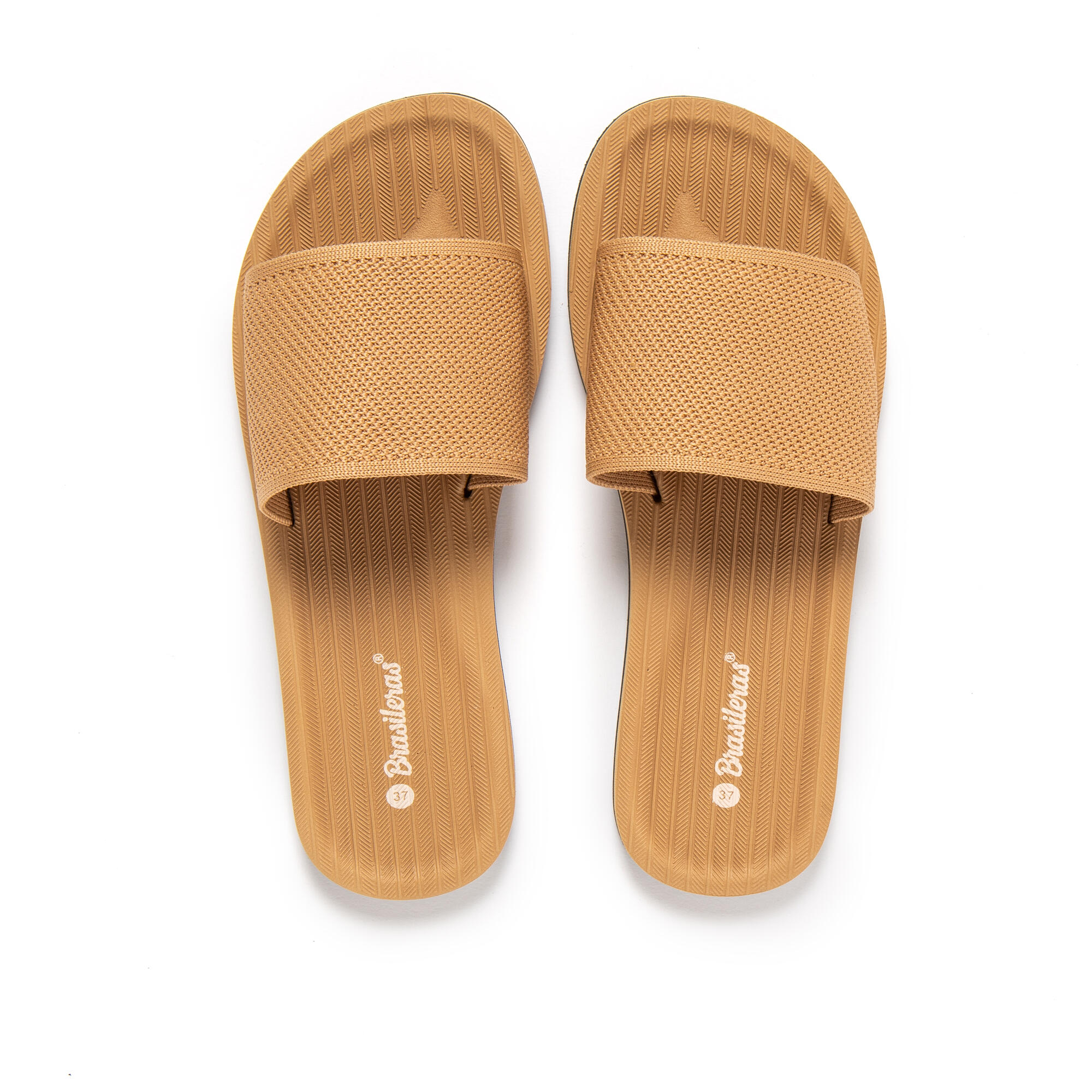 Sandali da spiaggia donna BRASILERAS cammello con suola gomma 6/7
